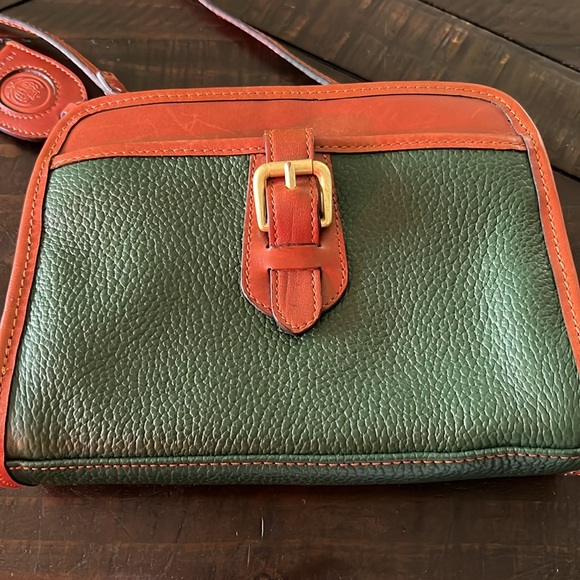 Vintage Liz Claiborne Hunter Green Leather Purse - Picture 2 of 10